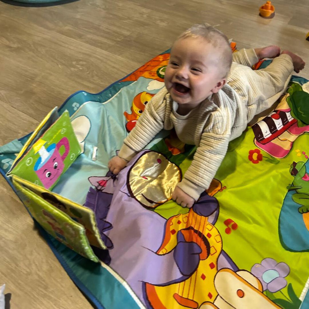Baby laughing